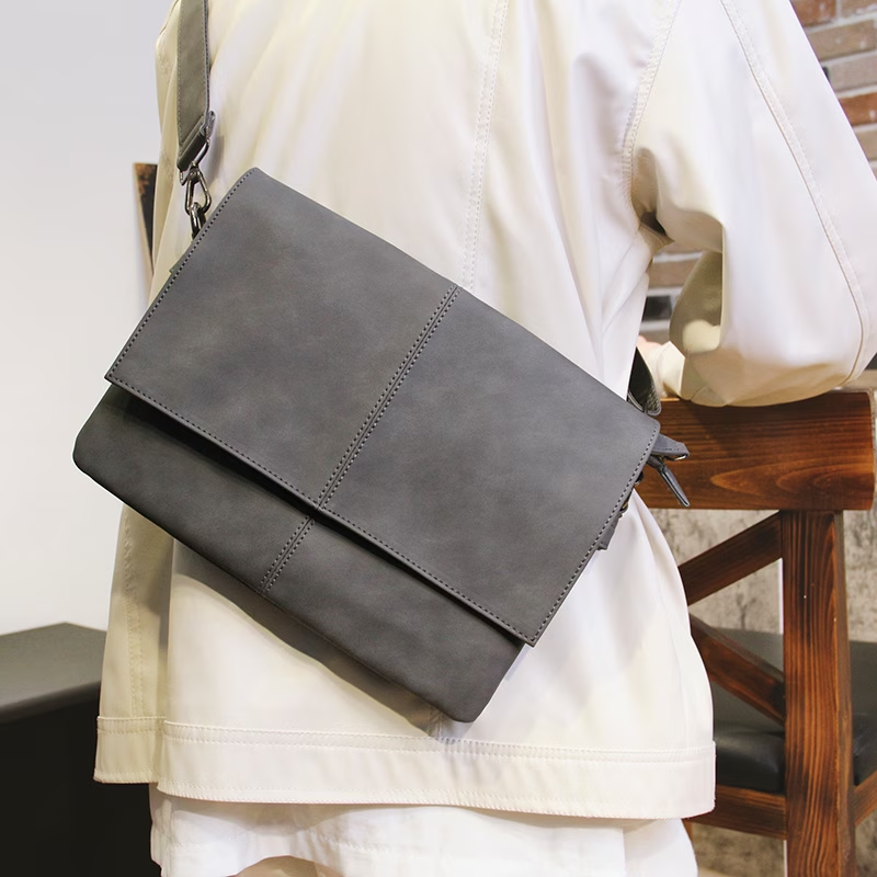 Men's shoulder bag, slim, large capacity, casual